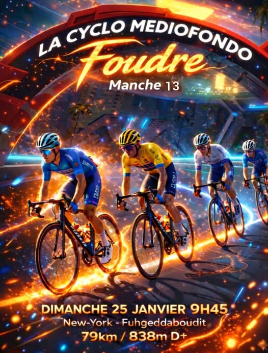 Affiche de la Cyclo MedioFondo Foudre - Édition Age & Women sur Zwift